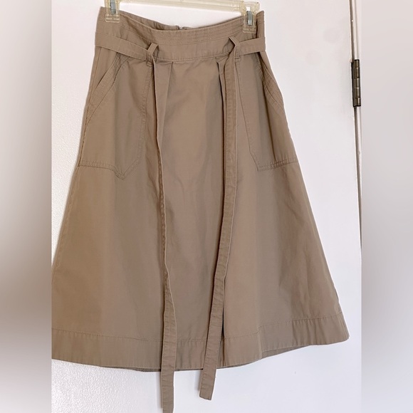 GAP A-Line Utility Skirt in Iconic Khaki with Tie Belt – Size 6 - Picture 8 of 9
